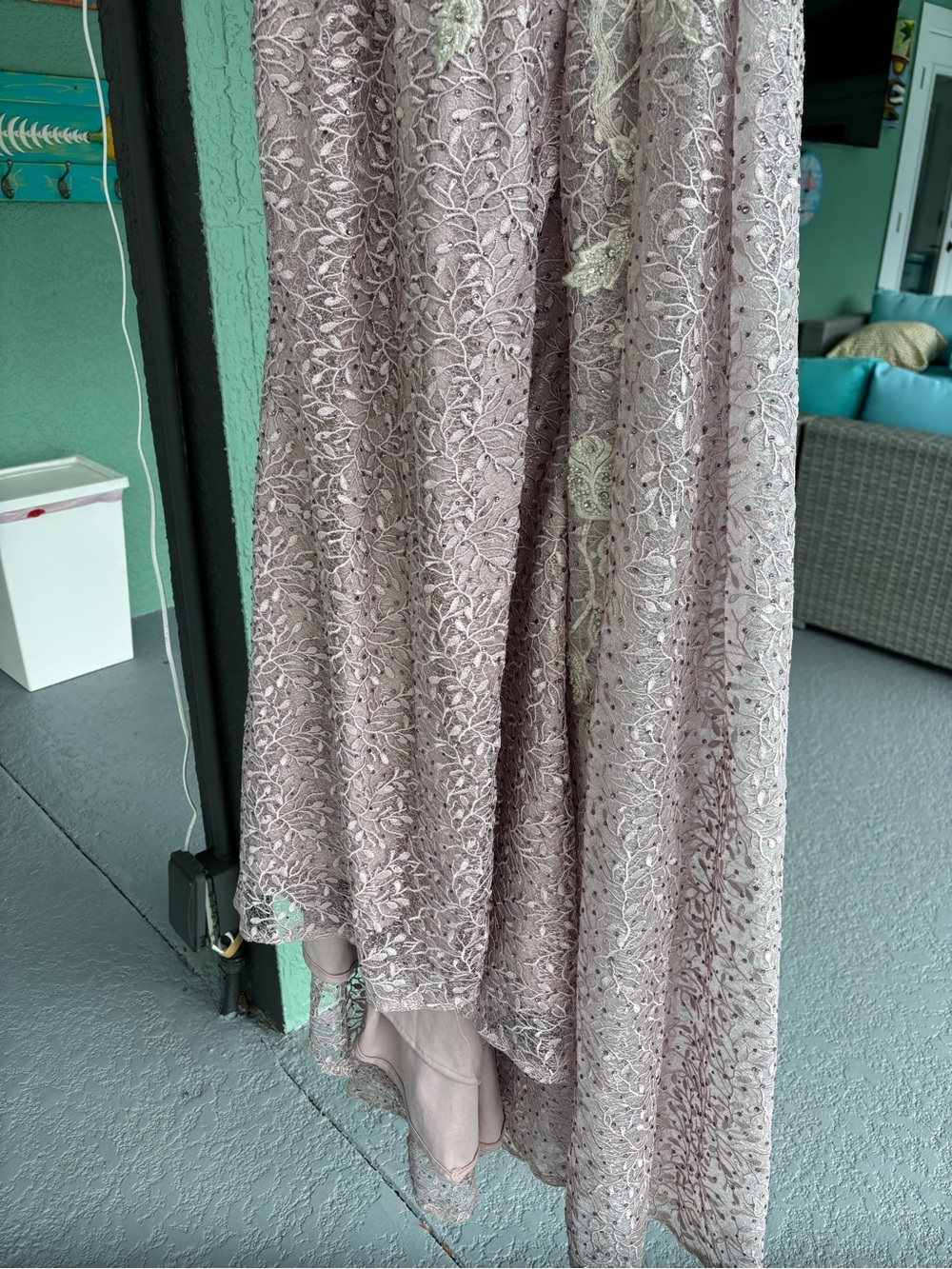 Catwalk Couture Lilac (lavender) Lace Embellished Evening Gown 6 - Picture 7 of 17